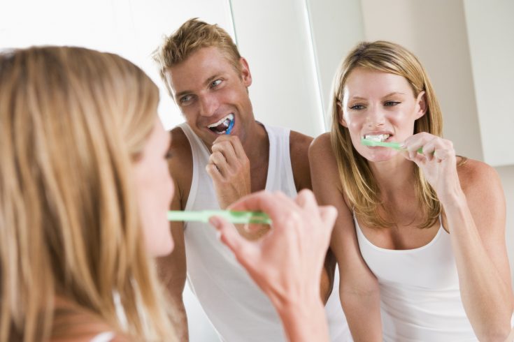 Brushing your teeth twice a day