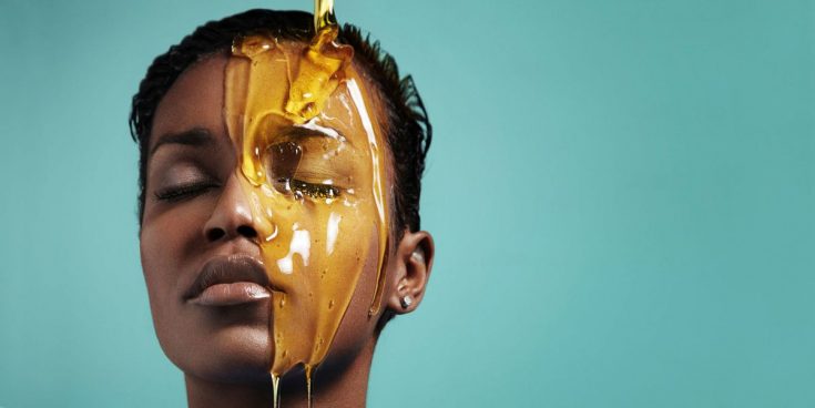 Pat your skin with honey